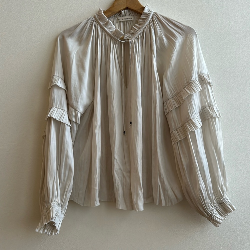 Ulla Johnson split neck silk top